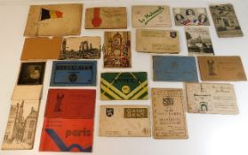 Seventeen postcard books relating to European town