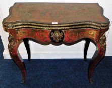 A French early 19thC. Louis XV style boulle work c