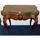 A French early 19thC. Louis XV style boulle work c