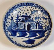 A small 18th/19thC. English delft dish with Chinos