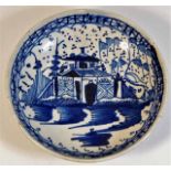 A small 18th/19thC. English delft dish with Chinos
