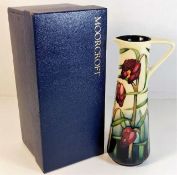 A boxed Moorcroft jug by Rachel Bishop, signed, fi