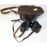 A pair of bakelite cased German binoculars marked