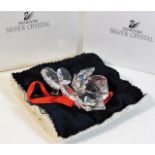 A boxed Swarovski crystal rose 3.25in long