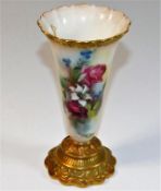 A Royal Worcester floral vase with gilded decor 6.