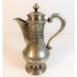 A decorative Chinese silver wine ewer 6.25in tall