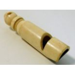 A 19thC. ivory dog whistle