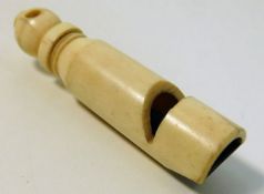 A 19thC. ivory dog whistle