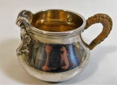 A small silver gilt lined Odiot French creamer 87g