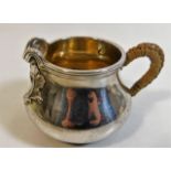 A small silver gilt lined Odiot French creamer 87g