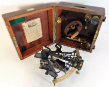 A Heath & Co. Crayford sextant certified by Kew Ob