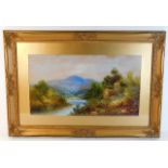 A gilt framed landscape oil by George Jennings 25.
