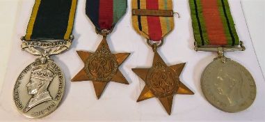 A WW2 Territorial award medal set won by Private W