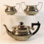 A small silver bachelors tea set by Morsten & Bayl