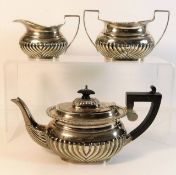 A small silver bachelors tea set by Morsten & Bayl