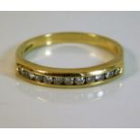 An 18ct gold half eternity ring set with approx. 0