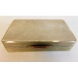 A silver snuff box with rose gold catch 116g