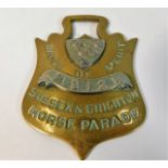 An antique 1912 Badge of Merit horse brass Sussex