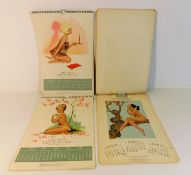 Three 1960's Aubrey Long Ltd. risque calendars