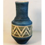 A Troika pottery baluster vase 10in tall signed by