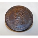 An 1812 bronze Wellington medal