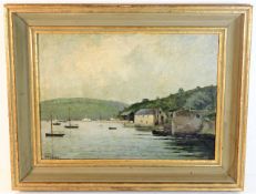 A framed William Turner oil on panel depicting Fow