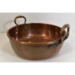 A 19thC. copper wash bowl 13in wide