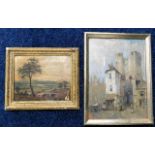 Two 19thC. continental oil paintings