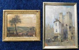 Two 19thC. continental oil paintings