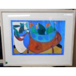 A 1998 Fiona Glaister, Miro style acrylic painting