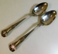 Two Kings pattern Sheffield silver spoons 140g