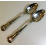 Two Kings pattern Sheffield silver spoons 140g