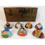 A box of seven Chinese pottery figures £30-40