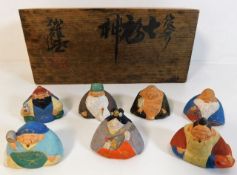 A box of seven Chinese pottery figures £30-40