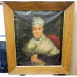 A large early 19thC. oil on canvas a/f of Betsy Ud