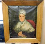 A large early 19thC. oil on canvas a/f of Betsy Ud