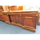 A 19thC. mahogany sideboard with four cupboards &
