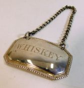 A Victorian whisky decanter label 7.8g