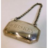 A Victorian whisky decanter label 7.8g