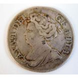 A 1711 Queen Anne silver shilling