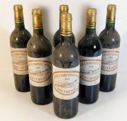 Six bottles of Chateau Caronne Ste Gemme 1999 red