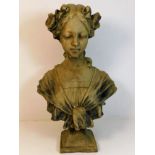 An early 20thC. heavy cast bust after G. Van Vaere