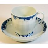 An 18thC. Worcester porcelain cup & saucer