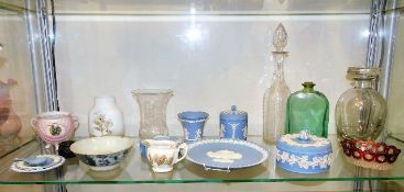 A quantity of glassware & china items including We