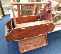 A wooden joiners tool tote