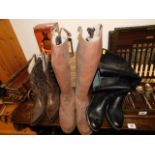 A Pecos Bill pair of leather "Cowgirl" boots size