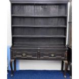 An 18th/19thC. oak dresser with two drawers & bras
