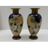 A pair of Royal Doulton stoneware vases 12in high