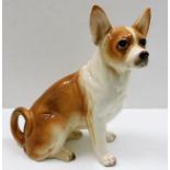 A Japanese ceramic model of a Chihuahua dog 11.5in