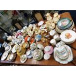 A large quantity of mix ceramics including floral